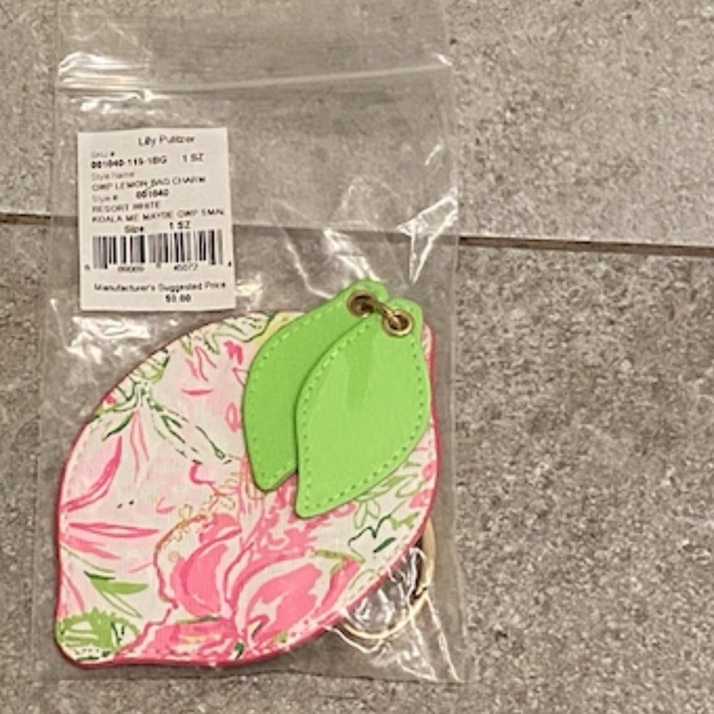 NWT Lilly Pulitzer Lemon Bag Tag